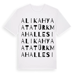 Alikahya Atatürk Mahallesi ordlek t-shirt – ekologisk bomull t-shirt från Pinshirt