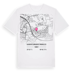Alikahya Cumhuriyet Mahallesi karta t-shirt – ekologisk bomull t-shirt från Pinshirt