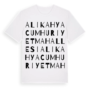 Alikahya Cumhuriyet Mahallesi ordlek t-shirt – ekologisk bomull t-shirt från Pinshirt