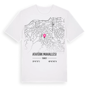 Atatürk Mahallesi karta t-shirt – ekologisk bomull t-shirt från Pinshirt