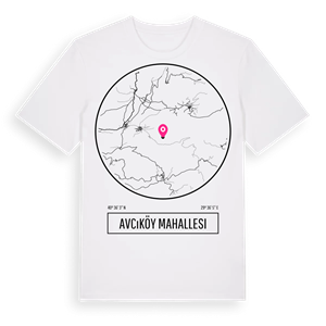 Avcıköy Mahallesi t-shirt – ekologisk bomull t-shirt från Pinshirt
