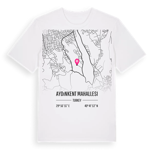 Aydınkent Mahallesi karta t-shirt – ekologisk bomull t-shirt från Pinshirt