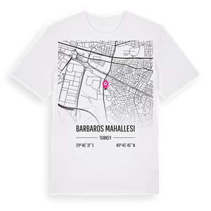 Barbaros Mahallesi karta t-shirt – ekologisk bomull t-shirt från Pinshirt