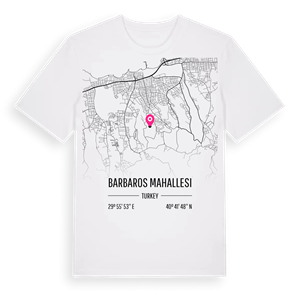 Barbaros Mahallesi karta t-shirt – ekologisk bomull t-shirt från Pinshirt