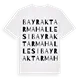 Bayraktar Mahallesi ordlek t-shirt