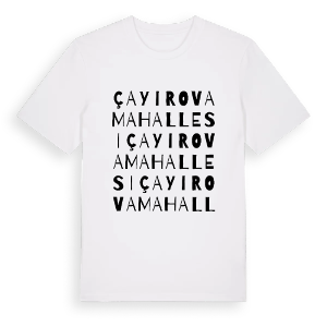 Çayırova Mahallesi ordlek t-shirt – ekologisk bomull t-shirt från Pinshirt