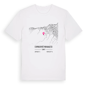 Cumhuriyet Mahallesi karta t-shirt – ekologisk bomull t-shirt från Pinshirt