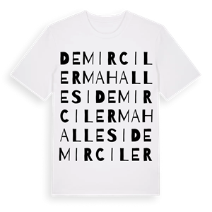 Demirciler Mahallesi ordlek t-shirt – ekologisk bomull t-shirt från Pinshirt