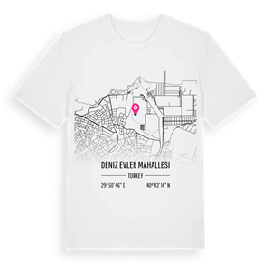 Deniz Evler Mahallesi karta t-shirt – ekologisk bomull t-shirt från Pinshirt