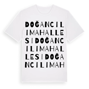 Doğancılı Mahallesi ordlek t-shirt – ekologisk bomull t-shirt från Pinshirt