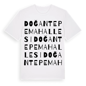 Doğantepe Mahallesi ordlek t-shirt – ekologisk bomull t-shirt från Pinshirt