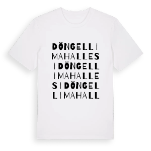 Döngelli Mahallesi ordlek t-shirt – ekologisk bomull t-shirt från Pinshirt