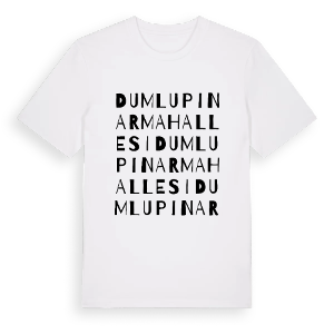 Dumlupınar Mahallesi ordlek t-shirt – ekologisk bomull t-shirt från Pinshirt