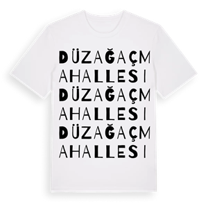 Düzağaç Mahallesi ordlek t-shirt – ekologisk bomull t-shirt från Pinshirt