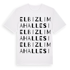 Elbizli Mahallesi ordlek t-shirt – ekologisk bomull t-shirt från Pinshirt