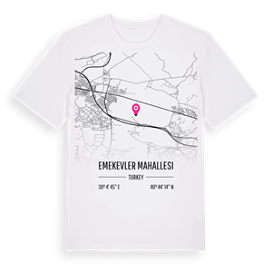 Emekevler Mahallesi karta t-shirt – ekologisk bomull t-shirt från Pinshirt