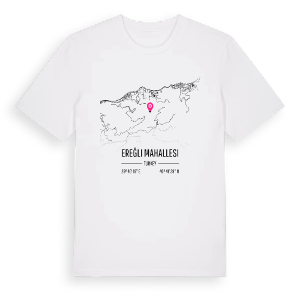 Ereğli Mahallesi karta t-shirt – ekologisk bomull t-shirt från Pinshirt