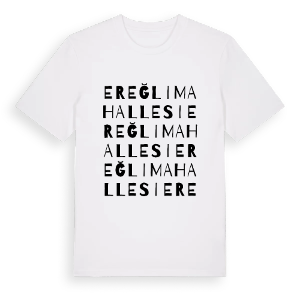 Ereğli Mahallesi ordlek t-shirt – ekologisk bomull t-shirt från Pinshirt