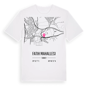 Fatih Mahallesi karta t-shirt – ekologisk bomull t-shirt från Pinshirt