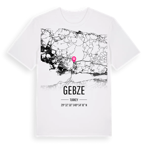 Gebze karta t-shirt – ekologisk bomull t-shirt från Pinshirt