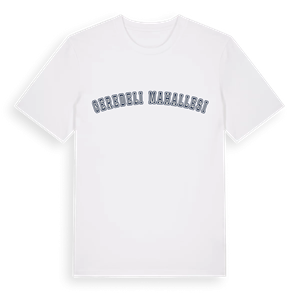 Geredeli Mahallesi college t-shirt – ekologisk bomull t-shirt från Pinshirt