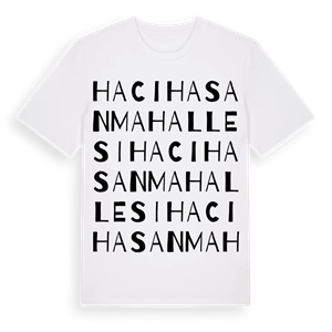 Hacıhasan Mahallesi ordlek t-shirt – ekologisk bomull t-shirt från Pinshirt