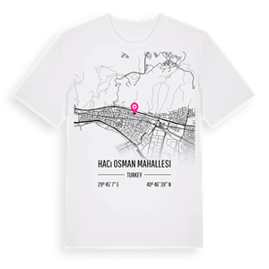 Hacı Osman Mahallesi karta t-shirt – ekologisk bomull t-shirt från Pinshirt