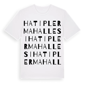 Hatipler Mahallesi ordlek t-shirt – ekologisk bomull t-shirt från Pinshirt