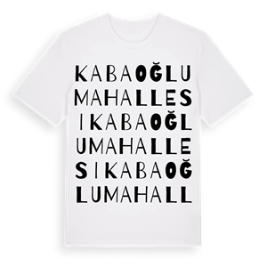 Kabaoğlu Mahallesi ordlek t-shirt – ekologisk bomull t-shirt från Pinshirt
