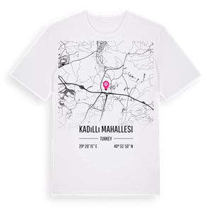 Kadıllı Mahallesi karta t-shirt – ekologisk bomull t-shirt från Pinshirt