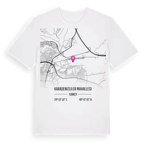 Karadenizliler Mahallesi karta t-shirt – ekologisk bomull t-shirt från Pinshirt
