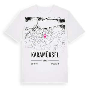 Karamürsel karta t-shirt – ekologisk bomull t-shirt från Pinshirt