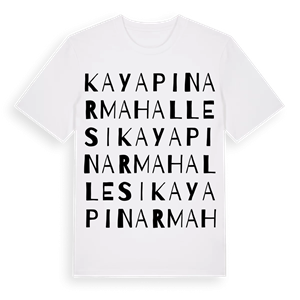 Kayapınar Mahallesi ordlek t-shirt – ekologisk bomull t-shirt från Pinshirt