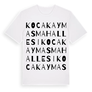 Kocakaymas Mahallesi ordlek t-shirt – ekologisk bomull t-shirt från Pinshirt