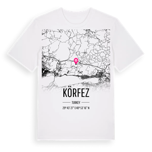 Körfez karta t-shirt – ekologisk bomull t-shirt från Pinshirt