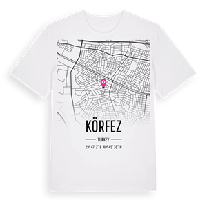 Körfez karta t-shirt – ekologisk bomull t-shirt från Pinshirt