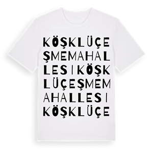 Köşklü Çeşme Mahallesi ordlek t-shirt – ekologisk bomull t-shirt från Pinshirt