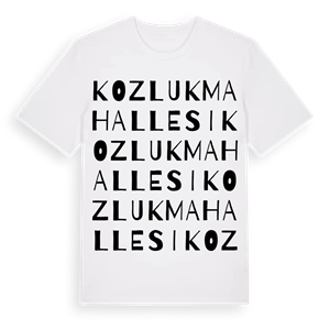 Kozluk Mahallesi ordlek t-shirt – ekologisk bomull t-shirt från Pinshirt