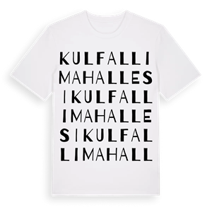 Kulfallı Mahallesi ordlek t-shirt – ekologisk bomull t-shirt från Pinshirt