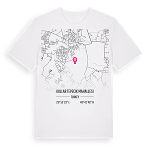 Kullar Tepecik Mahallesi karta t-shirt – ekologisk bomull t-shirt från Pinshirt