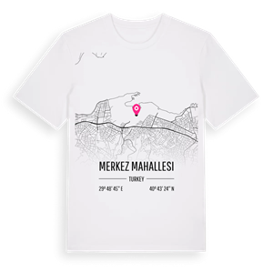 Merkez Mahallesi karta t-shirt – ekologisk bomull t-shirt från Pinshirt