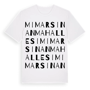 Mimar Sinan Mahallesi ordlek t-shirt – ekologisk bomull t-shirt från Pinshirt