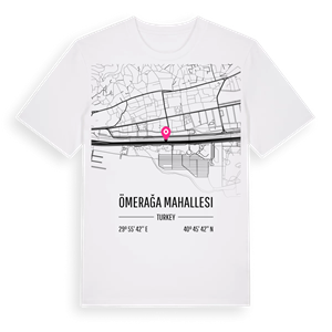 Ömerağa Mahallesi karta t-shirt – ekologisk bomull t-shirt från Pinshirt
