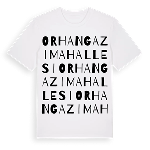 Orhangazi Mahallesi ordlek t-shirt – ekologisk bomull t-shirt från Pinshirt
