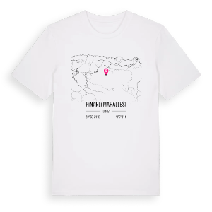 Pınarlı Mahallesi karta t-shirt – ekologisk bomull t-shirt från Pinshirt