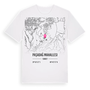 Paşadağ Mahallesi karta t-shirt – ekologisk bomull t-shirt från Pinshirt