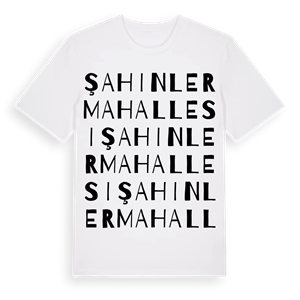Şahinler Mahallesi ordlek t-shirt – ekologisk bomull t-shirt från Pinshirt