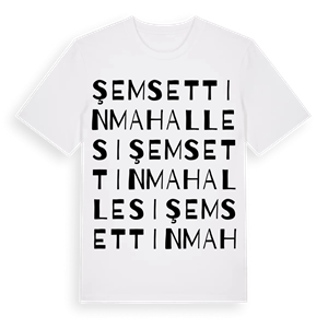 Şemsettin Mahallesi ordlek t-shirt – ekologisk bomull t-shirt från Pinshirt