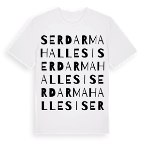 Serdar Mahallesi ordlek t-shirt – ekologisk bomull t-shirt från Pinshirt