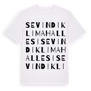 Sevindikli Mahallesi ordlek t-shirt – ekologisk bomull t-shirt från Pinshirt
